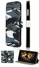 High Quality Mobile Phone Bags camo pattern Design 2 Slot Card Luxury Flip Leather Case Cover For Iphone 6 6th Free Shipping