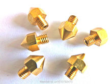 Free shipping Mendel Huxley 3D Printer pure copper Nozzle Mixed Size 0.4mm/0.5mm Extruder Print Head