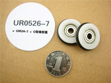 Free Shipping 5*26*7 3D printer U fishing tackle fishing rod groove groove wheel type +O ring rubber ring rubber bearing pulley