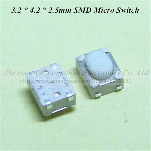 20pcs lot 3 2 4 2 2 5mmSMD Micro Switch remote control power touch switch push