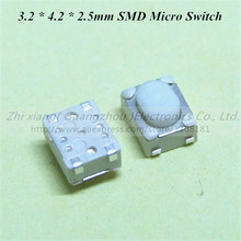 20pcs lot 3 2 4 2 2 5mmSMD Micro Switch remote control power touch switch push