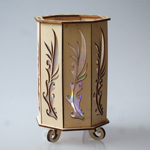 christmas day beautiful wooden lantern with light 11.5×17.7cm