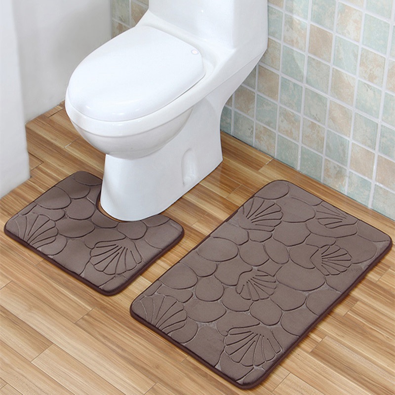 2019 Wholesale Hot Selling Bathmat Set Antiskid Mat Bathroom Floor