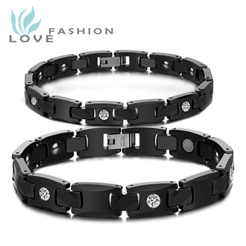Wholesale 2015 Fashion Fine Jewelry magnetized anti fatigue lovers ceramic magnetic health bracelets Men Women Bracelet