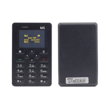 Russian language AIEK M5 Card Cell Phone 4 8mm Ultra Thin Pocket Mini Phone Quad Band
