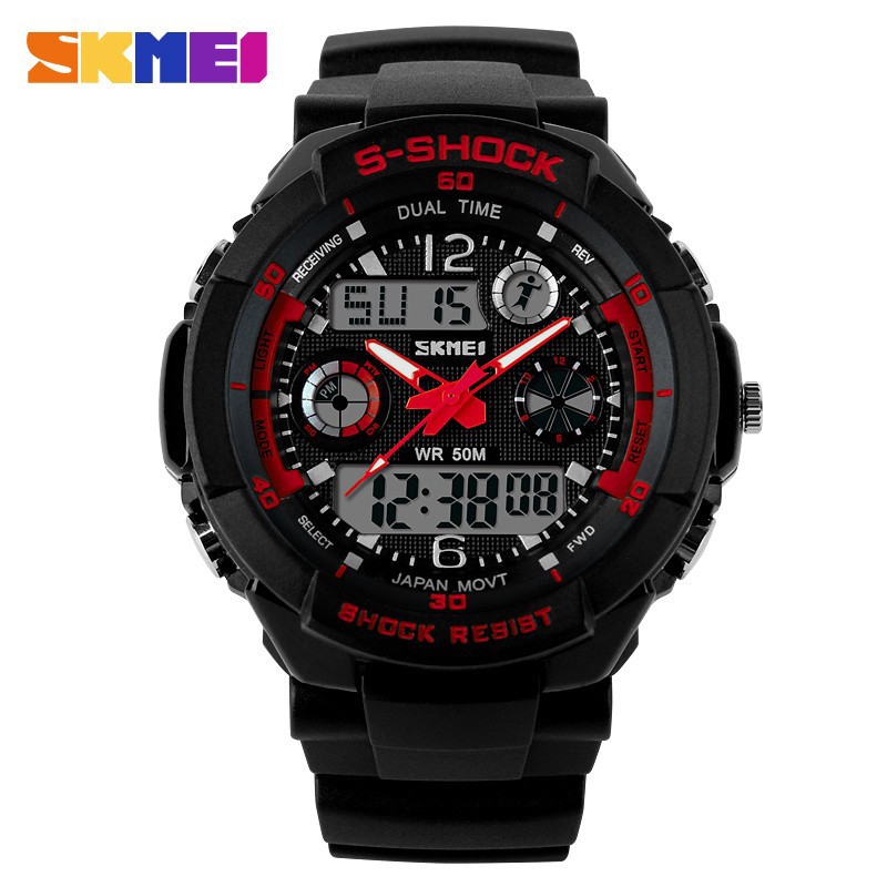 Red-S-SHOCK-2015-New-SKMEI-Luxury-Brand-Men-Military-Sports-Watches-Digital-LED-Quartz-Wristwatches-rubber