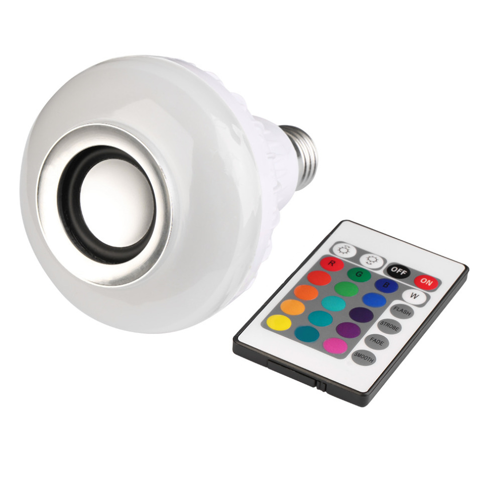 Wireless E27 Bluetooth Remote Control Mini Smart LED Audio Speaker RGB Color Light Warm Bulb Music Lamp Wireless E27 Bluetooth Remote Control Mini Smart LED Audio Speaker RGB Color Light Warm Bulb Music Lamp