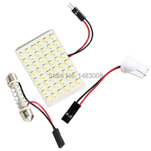 48 LED Auto Car Dome Festoon Interior Bulb Roof Light Lamp with T10 Adapter Festoon Base  High Quality