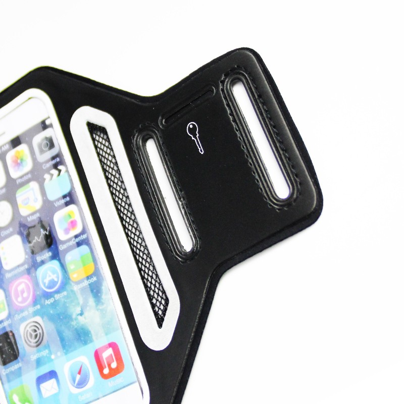 Black Color Universal 4.7 inch Mobile Phone Waterproof Gym Armband 0.1cm Thickness Breathable for iPhone 6 Sport Armband