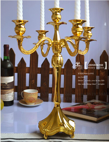 Candelabros de oro al por mayor de alta calidad de china ... Chandeliers Candelabros decoración