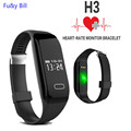 The new stylish H3 heart rate monitoring smart Bracelet sleep monitoring phone messages to show Bluetooth