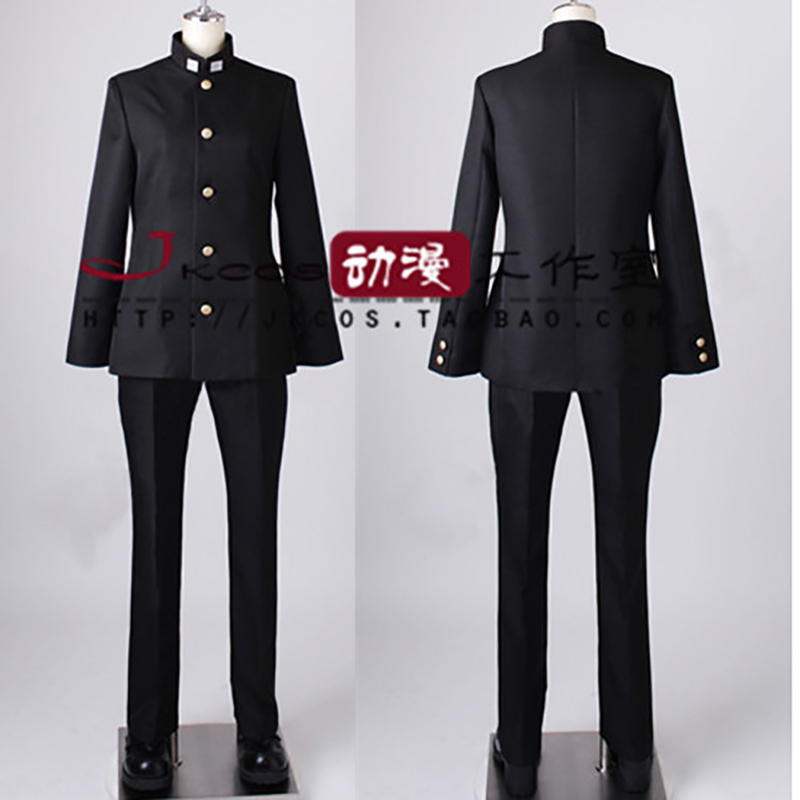 2015 New Anime Kuroko no Basuke Cosplay Costume High Boys' School Uniform Midorima Shintaro Cosplay Chinese Tunic Suit