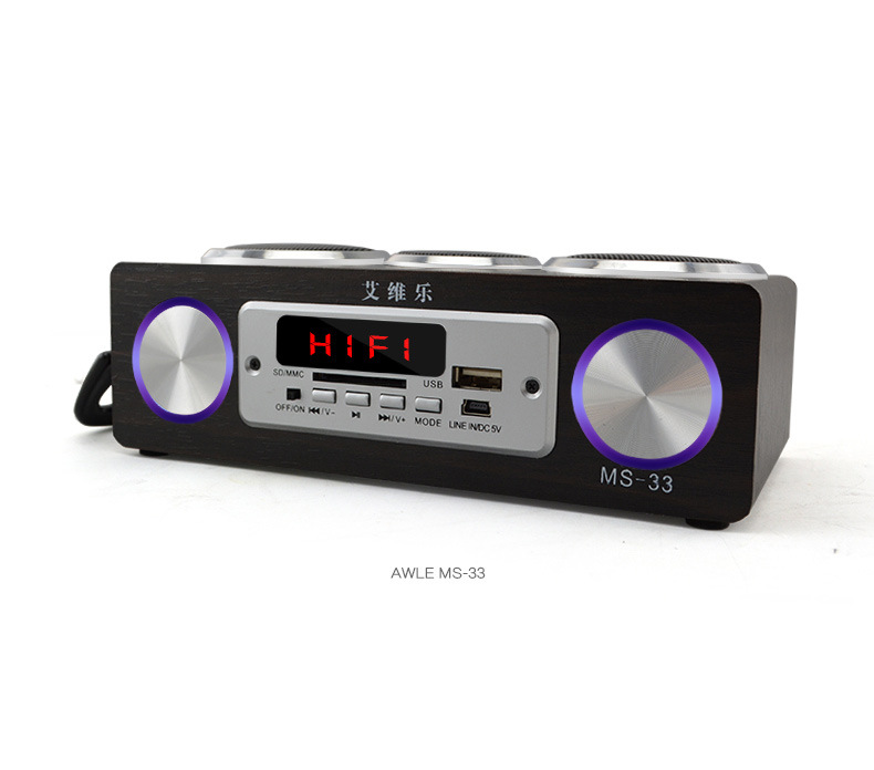 AWLE MS-33 wireless Bluetooth speaker phone mini portable card small stereo radio AWLE MS-33 wireless Bluetooth speaker phone mini portable card small stereo radio