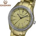 EASMAN Brand Champagne Ultra Light Titanium Aluminum Rhinestone Fashion Watches Wristwatch Women Lady Quartz Watch