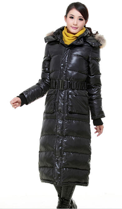 Black Xxxxl 2013 Winter Fashion Fur Collar Jacket Plus Size Longer Thicker Slim White Duck Down Jacket Women Free Shipping D1227