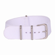 Nuevo blanco 18 mm 20 mm 22 mm 24 mm tela otan Nylon reloj tejidas correas correas bandas hebilla de correa
