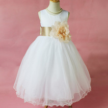 Flower Girl Petals Dress Children Bridesmaid Toddler Elegant Dress Pageant Wedding Bridal Dress