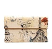 2015 Fashion Women s clutch PU leather Retro Shoulder Bag prints Envelope Messenger bag jc0019