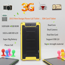2015 New Design 7 inch Army Tablet Pc 1GB 8GB 2 SIM Card 2G 3G Phone