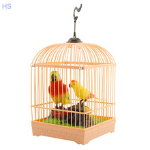 New Baby Children Kids Adult Electric Simulation Bird DIY Sound Control Bird Cage Electronic Pet Toys Gift