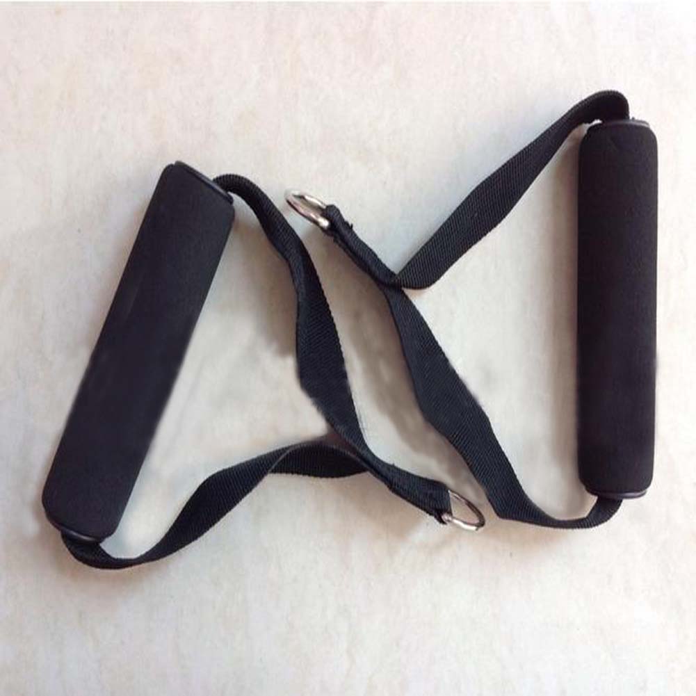 New Natural Tension Health Elastic Fitness Exercise Sport Body Stretching Belt with handle Sport Resistance Bands