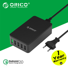 ORICO QSE-5U 5 Ports QC2.0 5V2.4A 9V2A 12V1.5A Desktop USB Quick Charger with EU Plug/US Plug – Black