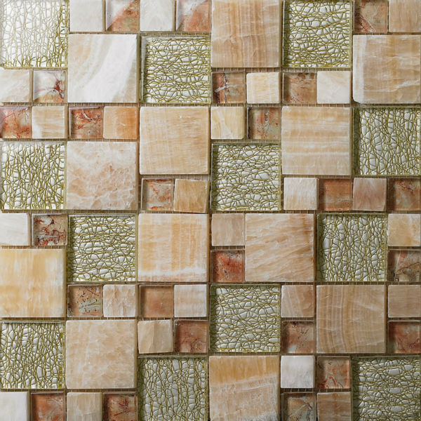 Crystal Glass Tile Backsplash Kitchen Grey Glass Stone
