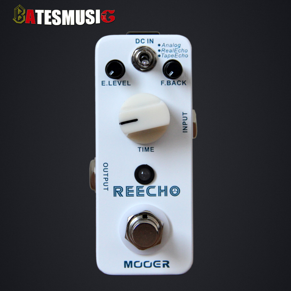 NEW Effect Pedal /MOOER REECHO Pedal,True bypass Full metal shell/Didital Delay pedal/Analog