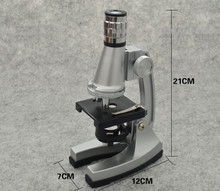 Nueva 10X-20X Zoom educativos iluminado LED encendió los hijos biológicos microscopio para los estudiantes con lámpara preparado espécimen
