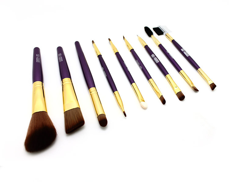  Free Shipping Professional 9 pcs Makeup Brush Set Tools Make up Toiletry Kit Brand Make