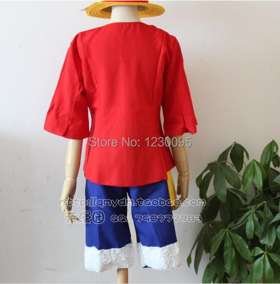 One Piece Monkey D Luffy Cosplay Costume full set include hat shoes