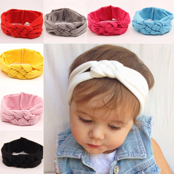 504 New baby headband wraps 283 New 8 colors Baby Headband Girl Kids Braid Twist Turban Head Wraps   