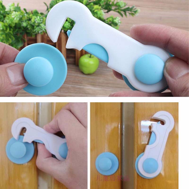 5 Pcs Cabinet Drawer Cupboard Refrigerator Toilet Door Closet Plastic Baby Cupboard Locks LockCare Child Safety Lock