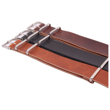 2015 NATO Brown negro PU cuero venta al por mayor correas de reloj moda hombres mujeres Casual relojes correas reloj Band Buckle 18 mm cinturones