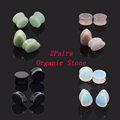 Opal Ear Plugs Gauges 8 16mm Stone Ear Piercing Jewelry Flesh Plugs Tunnels Ears Stretchers for