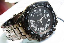 2015 fashion black tungsten steel men s watch High quality thin section large dial quartz