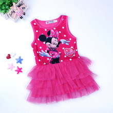 Baby Girl Dress Sleeveless lace tutu Minnie Princess Dress Cotton Girls Summer Dress Robe Fille Enfant Vestido For 0-24M Girl