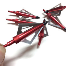 6pcs lot 100GR Hunting Arrowhead Broadheads 3blades Archery Arrow Head for Compound Bow Aluminum Stainless Steel