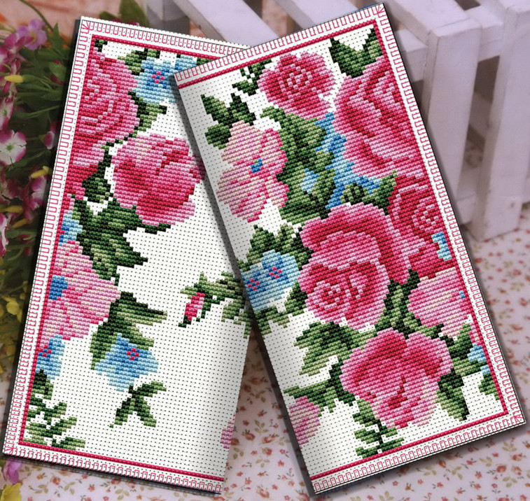 Free Shipping DIY unfinished Cross stitch wallet Women long design