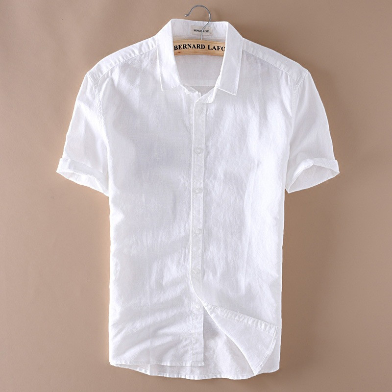 white linen shirt half sleeve