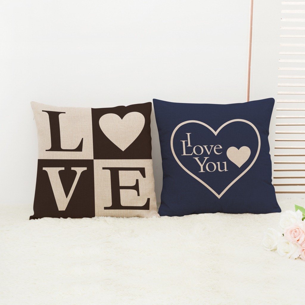 Ikea Love Heart Shaped Pillow Linen Cushion Pillow Kooshen For