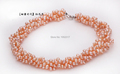 Noble Elegant 100 real pearl necklaces Baroque pearl AAA highlight pearl 3 Layer necklaces gifts for