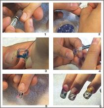 NEW Professional 100pcs Aquarium Nails AQUA Clear Bubble False Nail Art Tips With Syringe injector