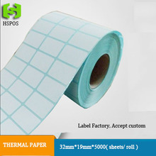 32*19mm triplex row thermal printer paper labels 5000 sticker label sheets per roll custom decal for price barcode