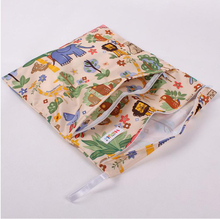 Wet Dry Bag With Two Zippered Baby Diaper Bag Nappy Bag Waterproof Reusable Soft Minky Little