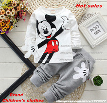 Hot Sale 2016 Brand kids Sport Suits baby boy clothing set girls clothing children’s clothing Cotton Long Sleeve Shirt+Pants