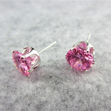 2016 New Hot top jewelry 8 color 9mm grade zircon earrings Platinum Plated Fashion Ladies Earring