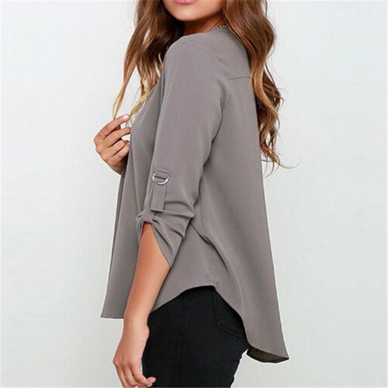 Zanzea-New-Blusas-Sexy-V-Neck-Chiffon-Women-Blouse-Casual-Long-Sleeve-OL-Style-Solid-Shirts (1)