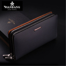 Luxury clutches for men+Manbang brand Long wallet MBS8384CH+whole sale or retail+Hot sale wallet