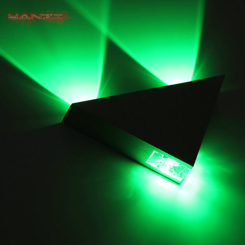 3W Green LED Modern Minimalist Sconce Interior Wall Lamp Surface Mounted Home Decoration Fashion Wall Lamp AC85-265V Light
